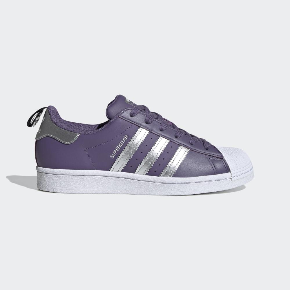 Adidas Women's Superstar Shell Toe Originals Shoes Purple/Silver Metal/White Ireland FV3631